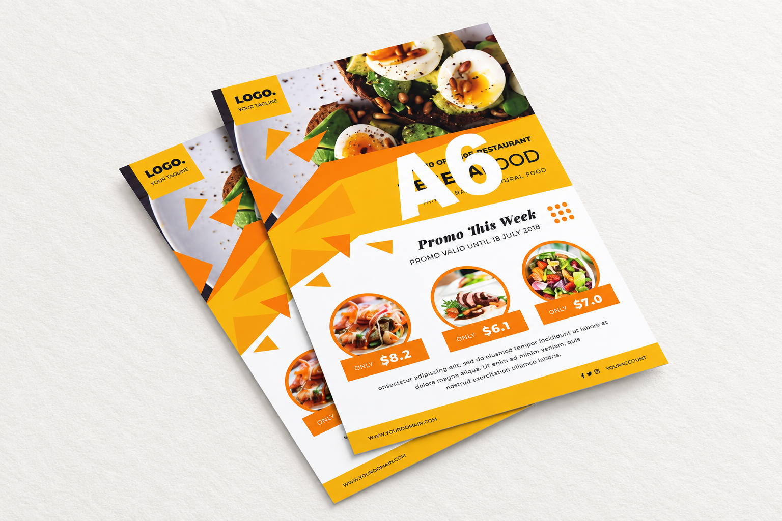 Flyer, size A6 (14.8 cm ×10.5 cm) Art paper, 170 gsm.